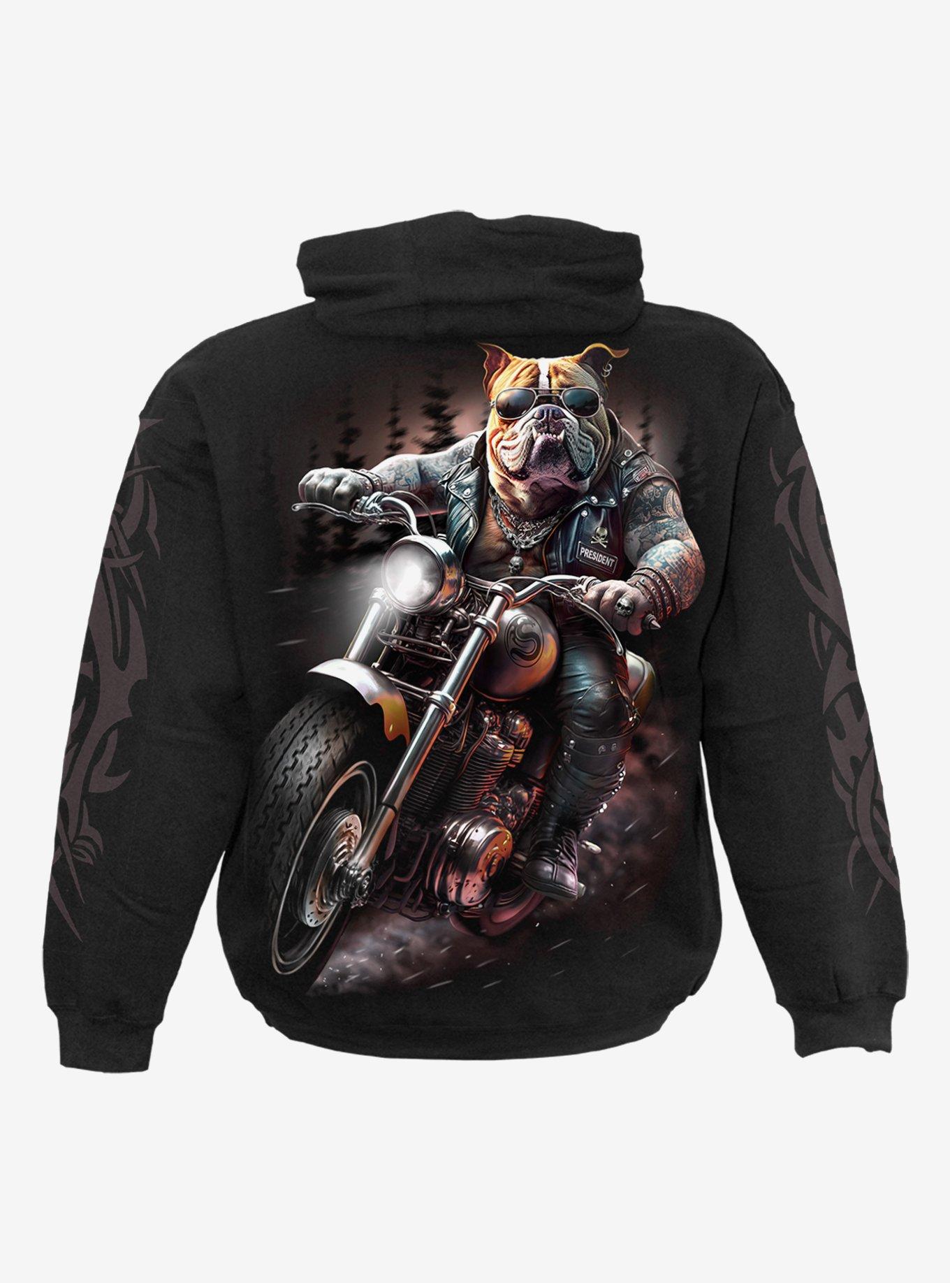 Spiral Top Dog Hoodie Black, BLACK, alternate