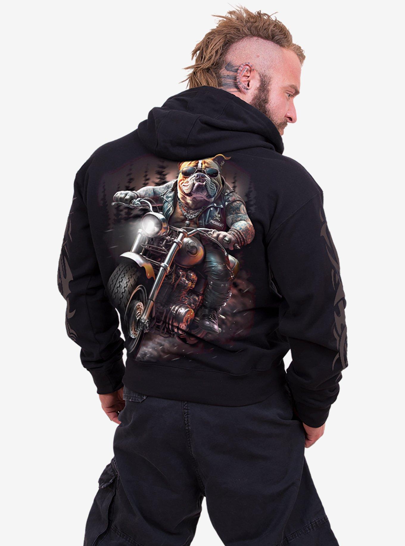 Spiral Top Dog Hoodie Black, BLACK, alternate