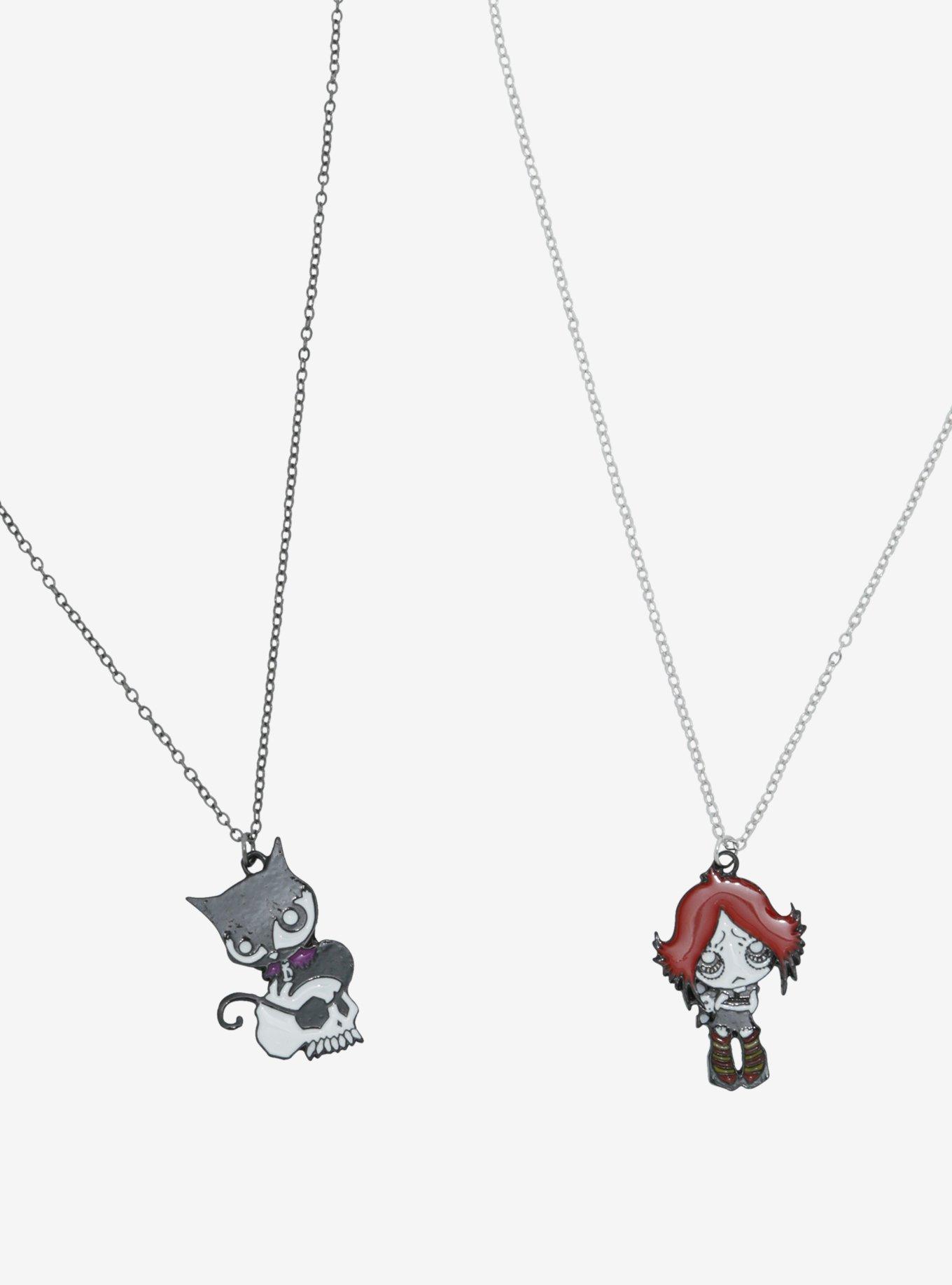 Ruby Gloom Doom Kitty Best Friend Necklace Set, , alternate