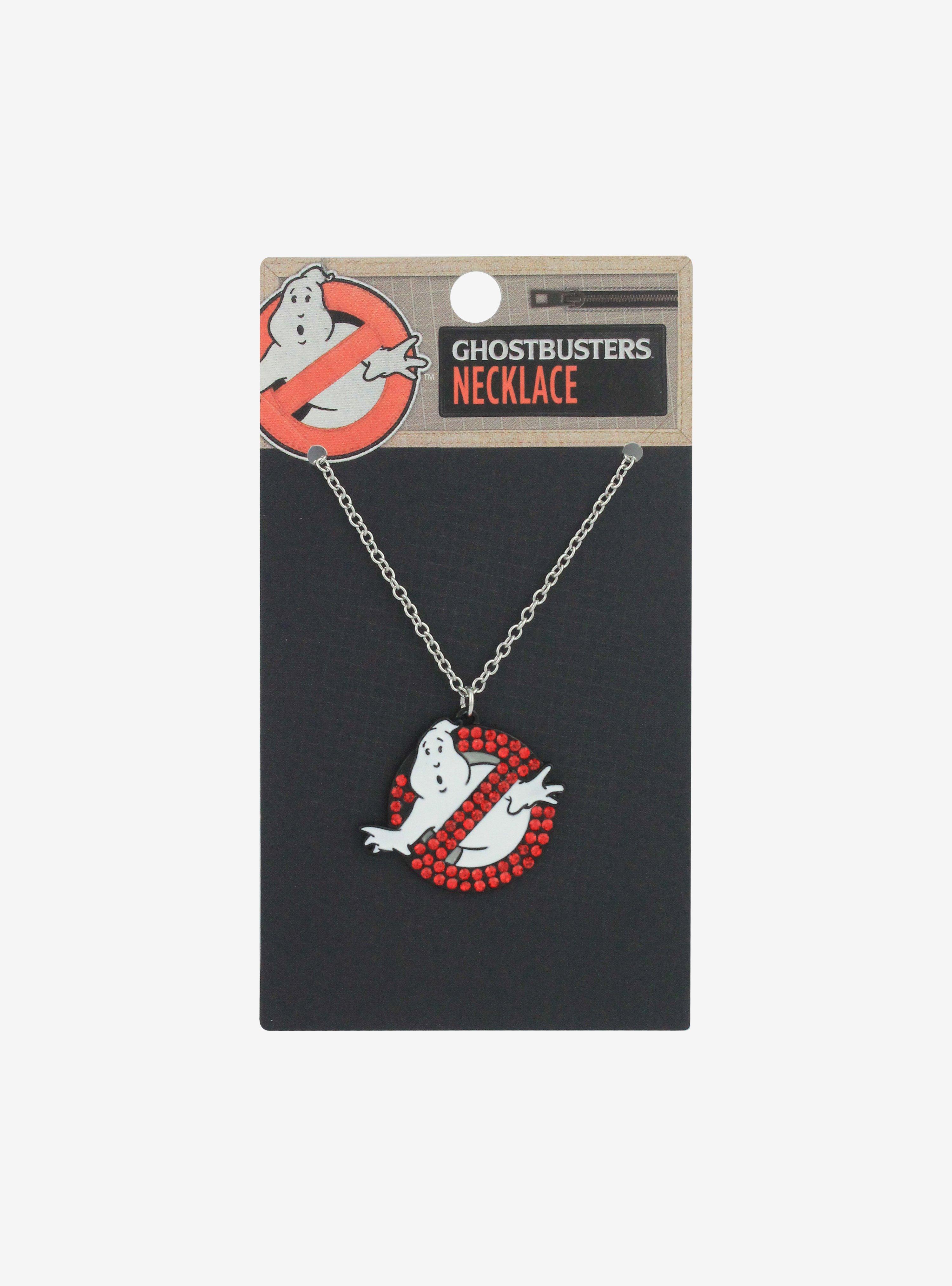 Ghostbusters Logo Bling Rhinestone Necklace