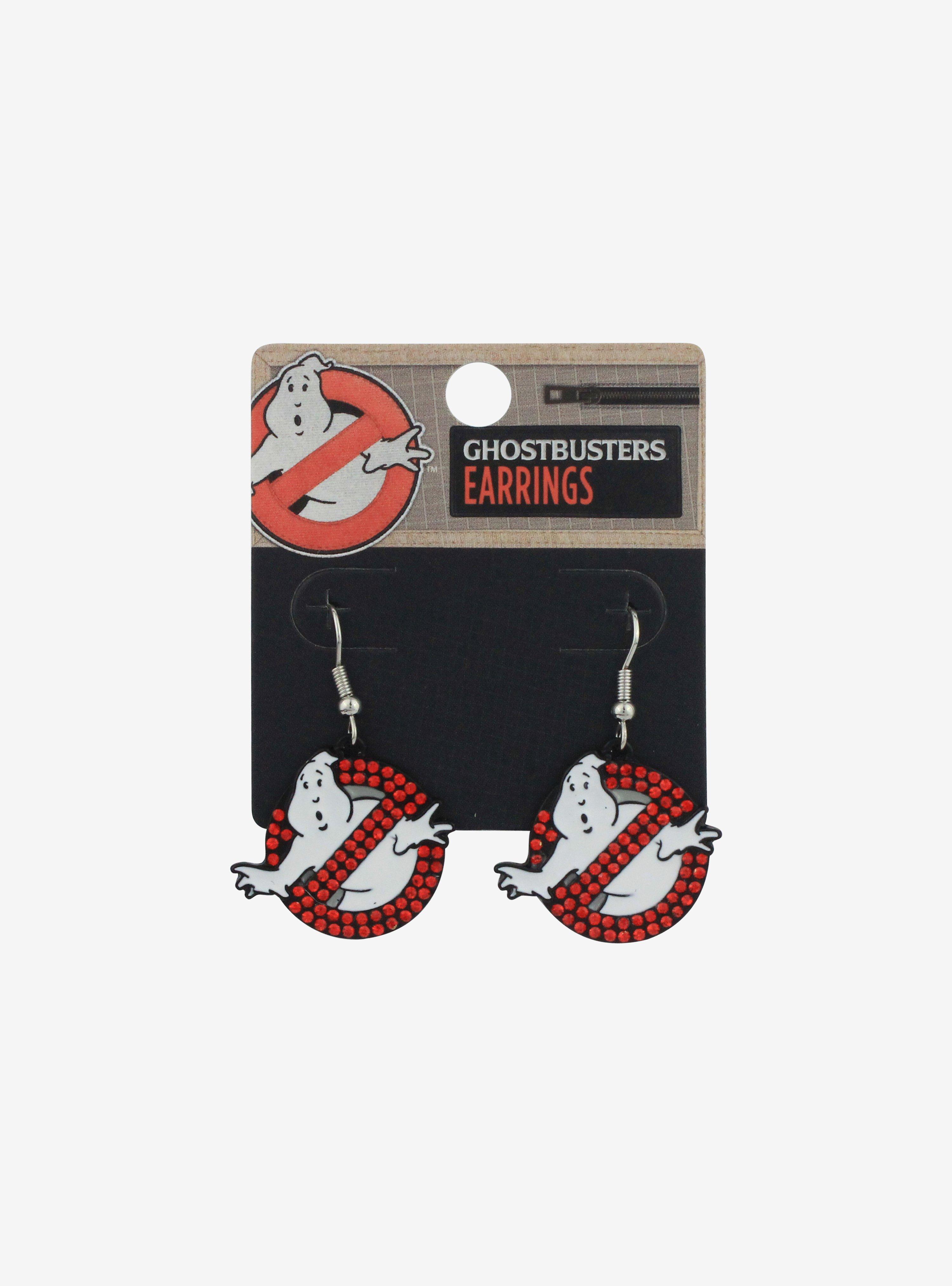 Ghostbusters Logo Bling Earrings