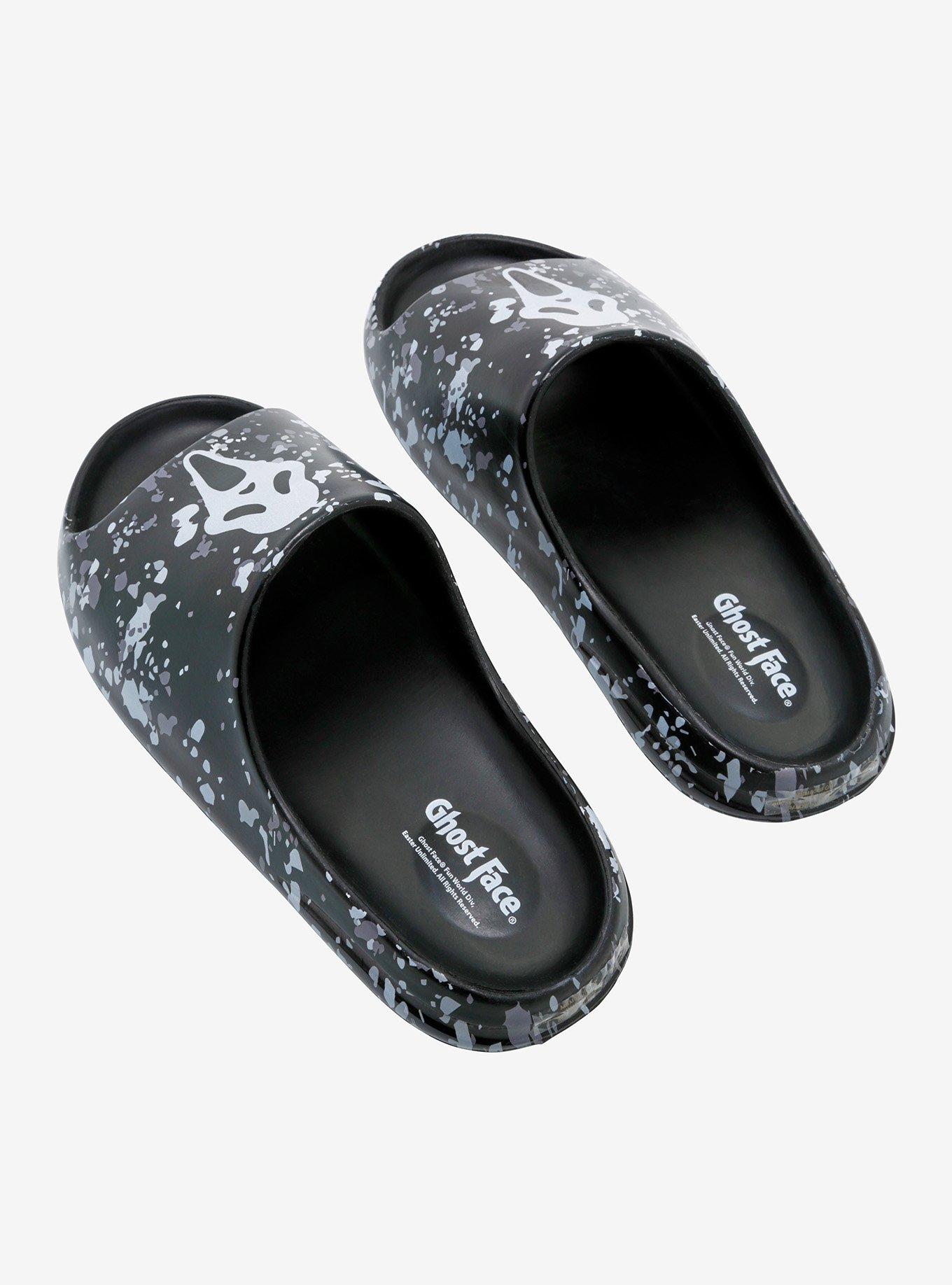 Scream Ghost Face Splatter Slide Sandals, MULTI, alternate