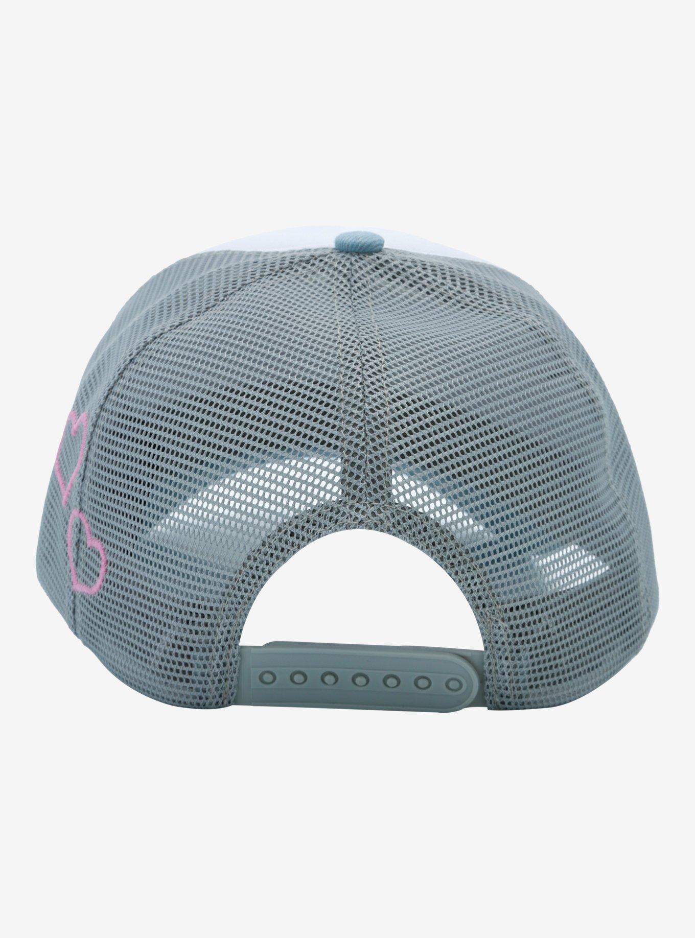 Winged Devil Heart Rhinestone Trucker Hat, , alternate