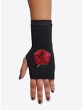 Rose Fingerless Gloves, , alternate