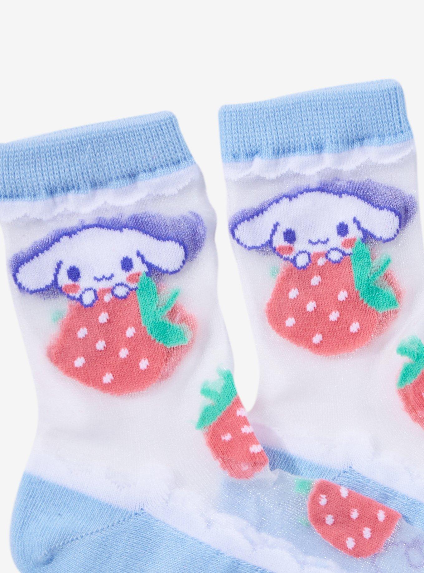 Cinnamoroll Strawberry Mesh Ankle Socks, , alternate