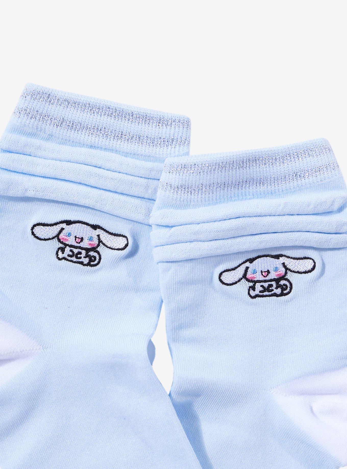 Cinnamoroll Patch Ruched Ankle Socks, , alternate