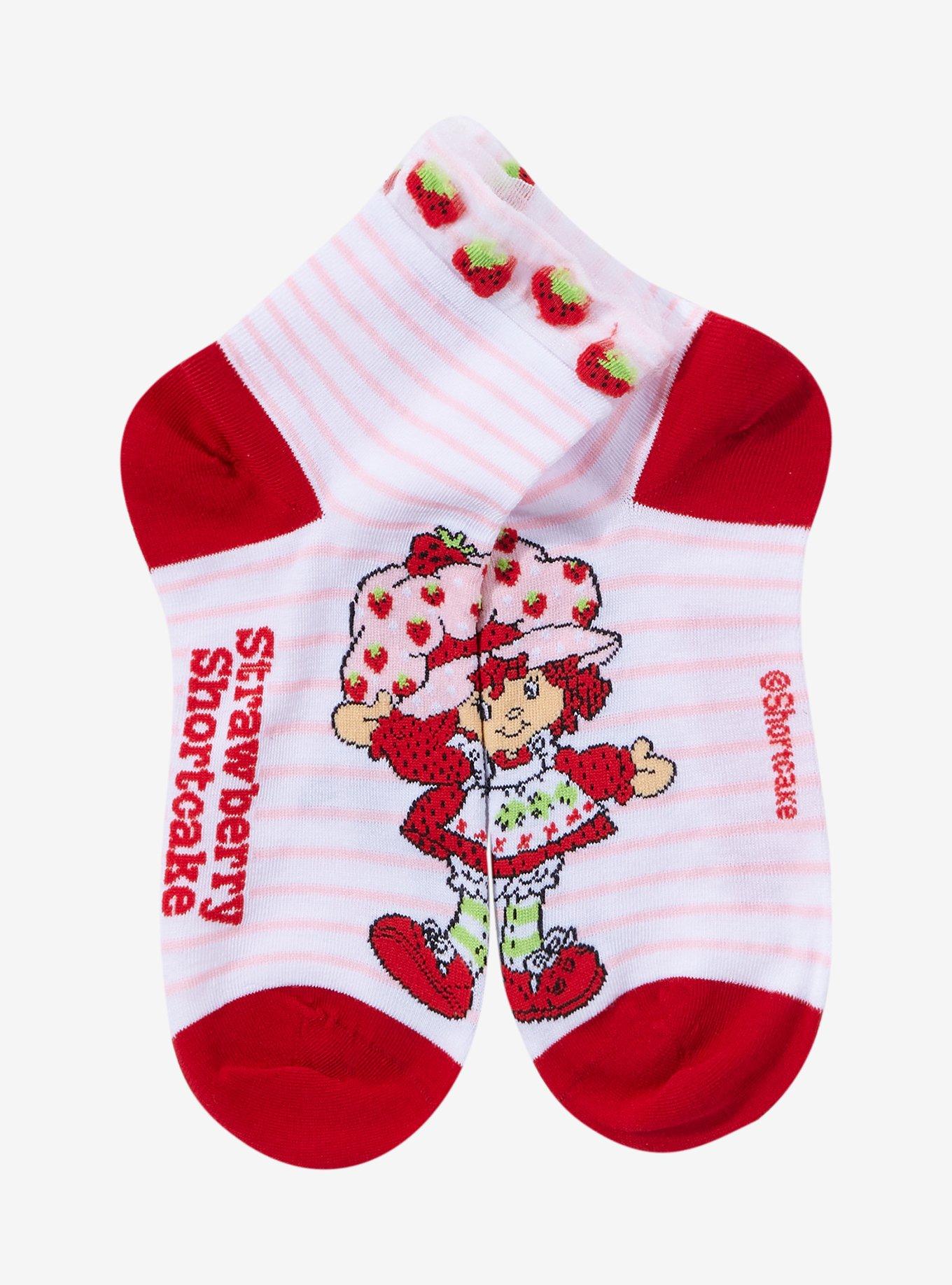 Strawberry Shortcake Mesh Strawberry Ankle Socks, , alternate