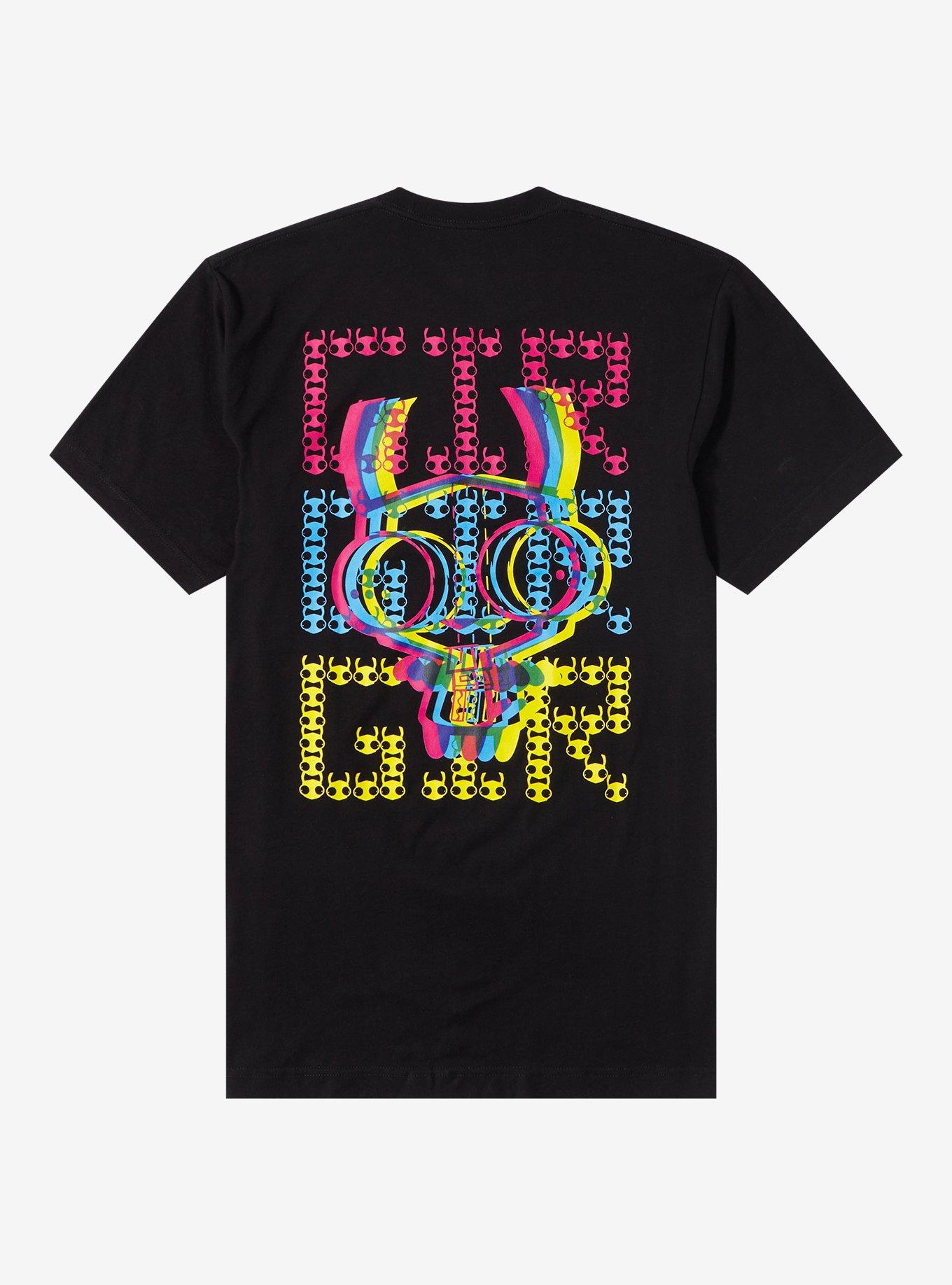Invader Zim GIR Neon T-Shirt, BLACK, alternate