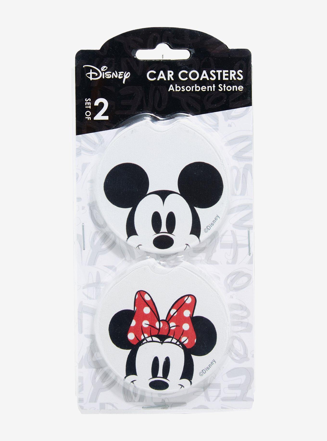 Disney Mickey and Minnie Ceramic Car Coaster Set, , hi-res