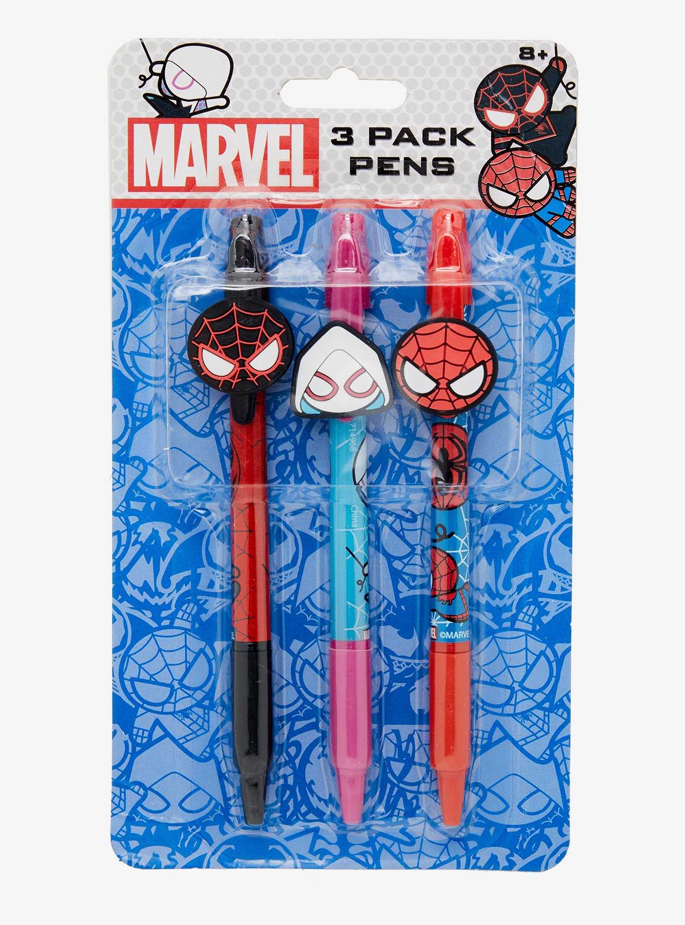 Marvel Spider-Man Miles Morales, Spider-Gwen, & Spider-Man Pen Set, , hi-res