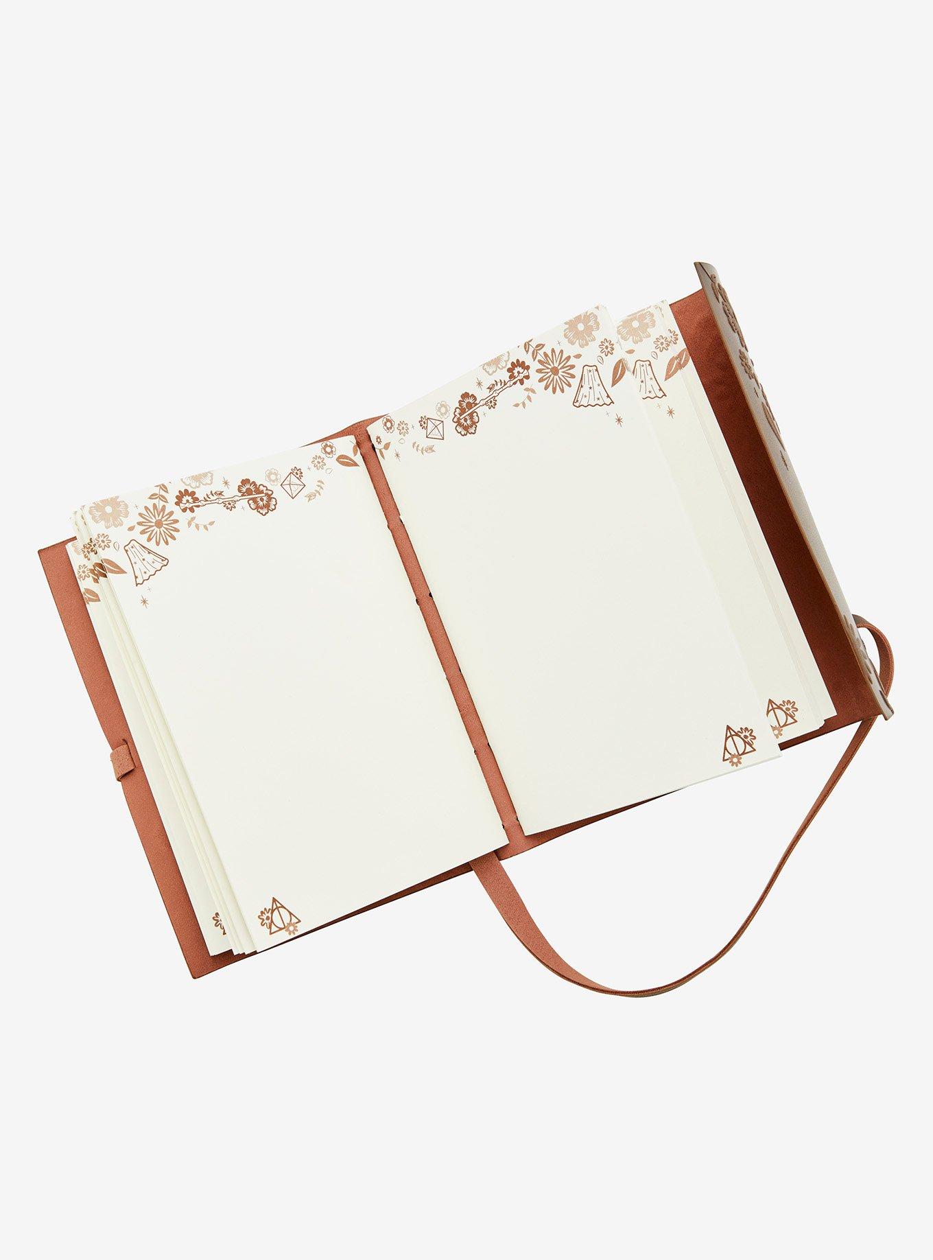 Harry Potter Floral Deathly Hallows Leather Journal, , alternate