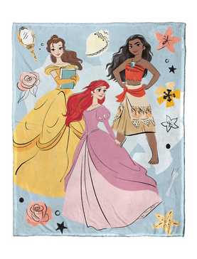 Disney Princess Be Bold Silk Touch Throw With Cloud Pillow, , hi-res