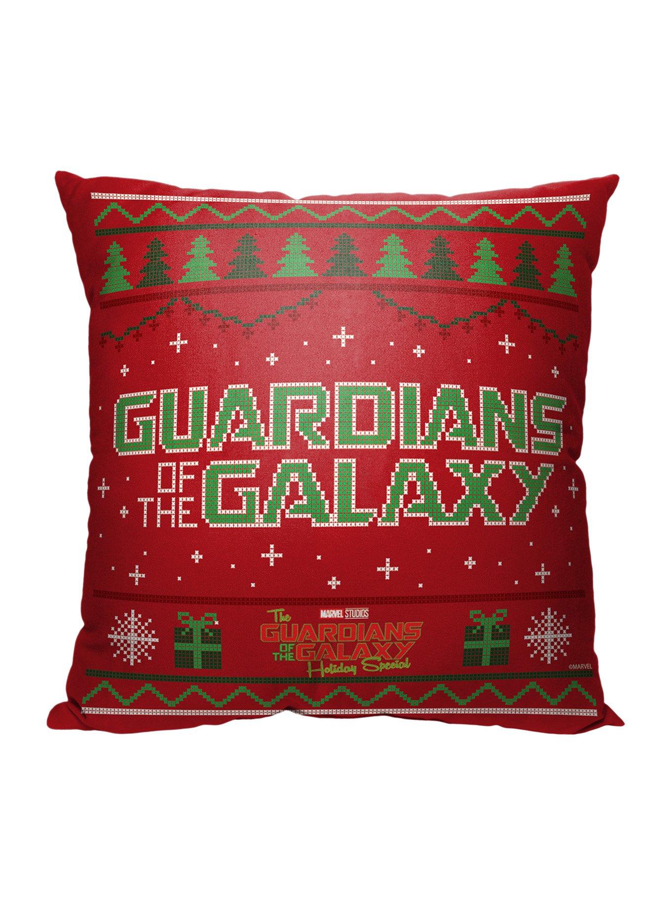 Marvel Guardians Of The Galaxy Ugly Christmas Sweater Printed Throw Pillow, , alternate