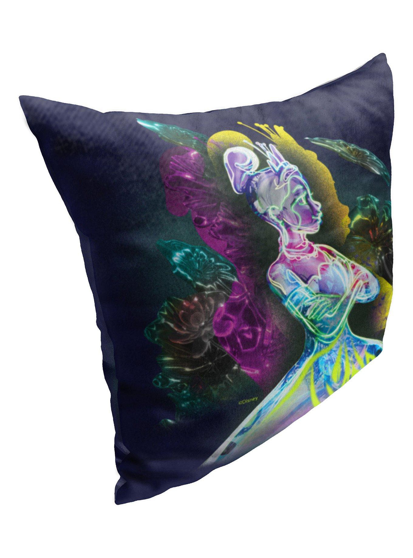 Disney100 The Princess And The Frog Neon Tiana Printed Throw Pillow, , alternate