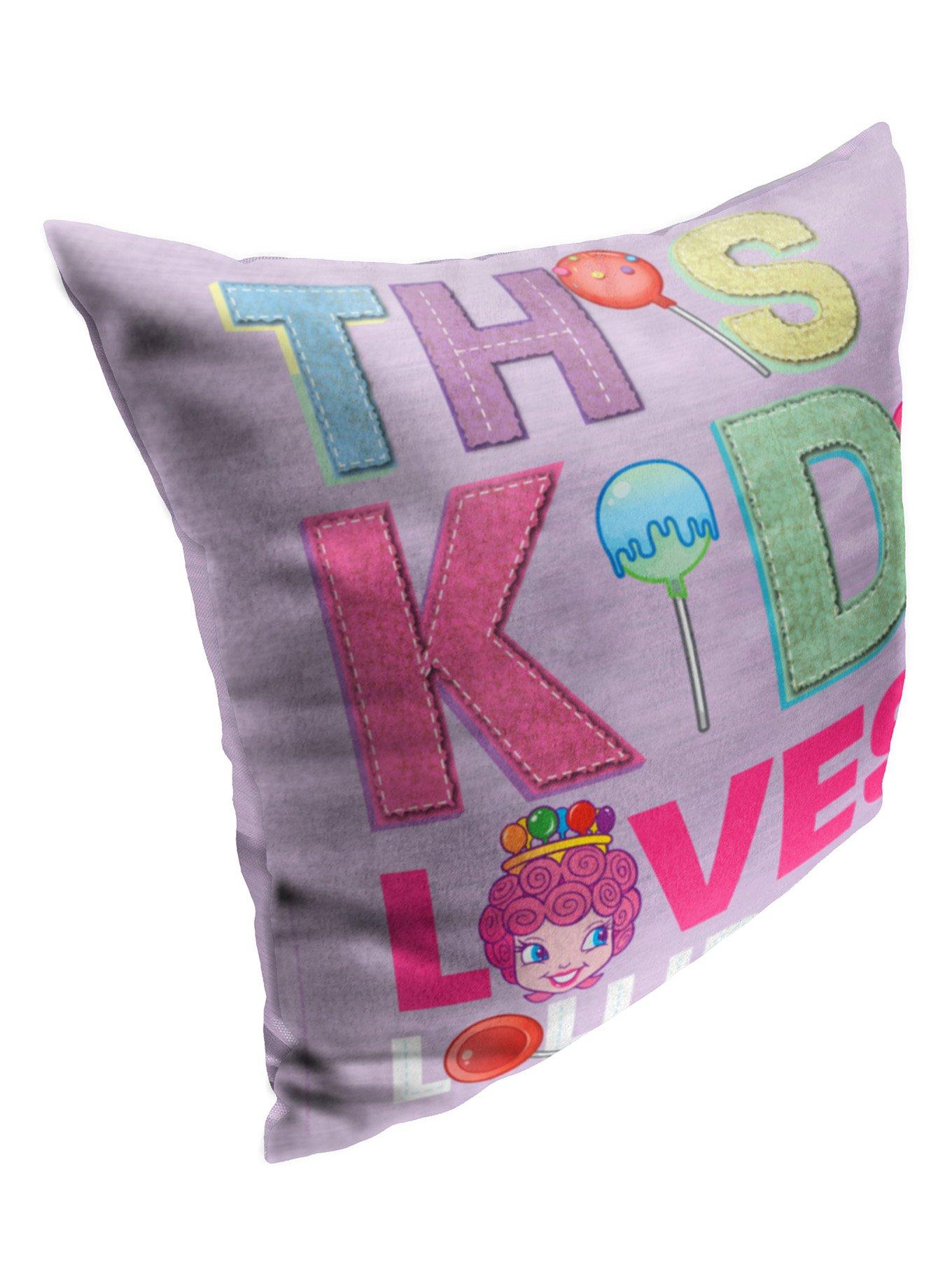 Candyland Love Lollipops Printed Throw Pillow, , hi-res