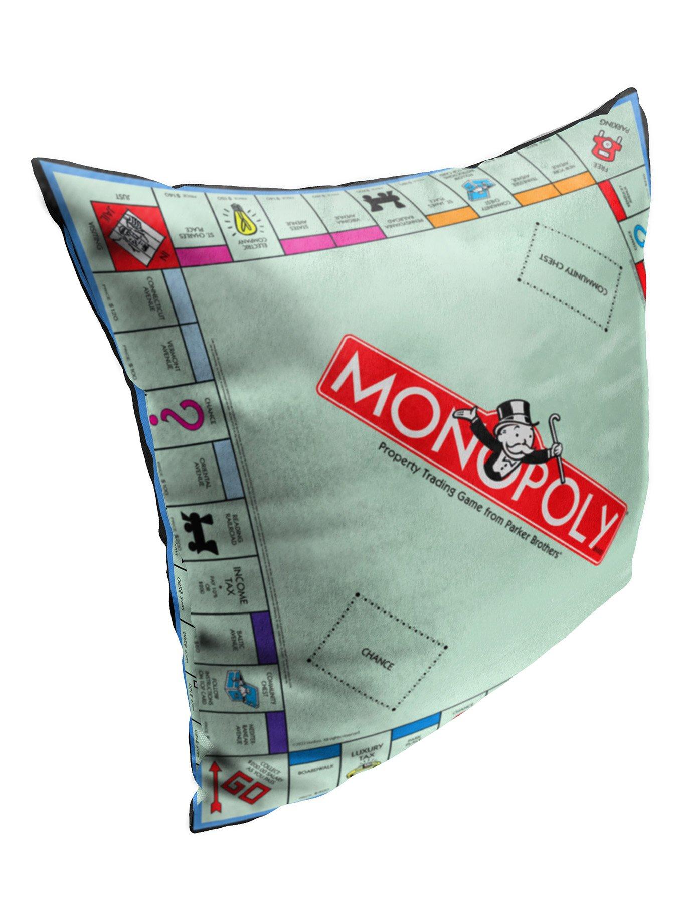 Monopoly Board Printed Throw Pillow, , alternate