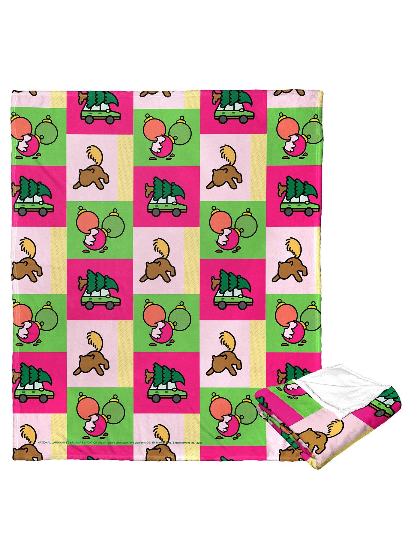 National Lampoon's Christmas Vacation Christmas Squares Silk Touch Throw Blanket, , hi-res