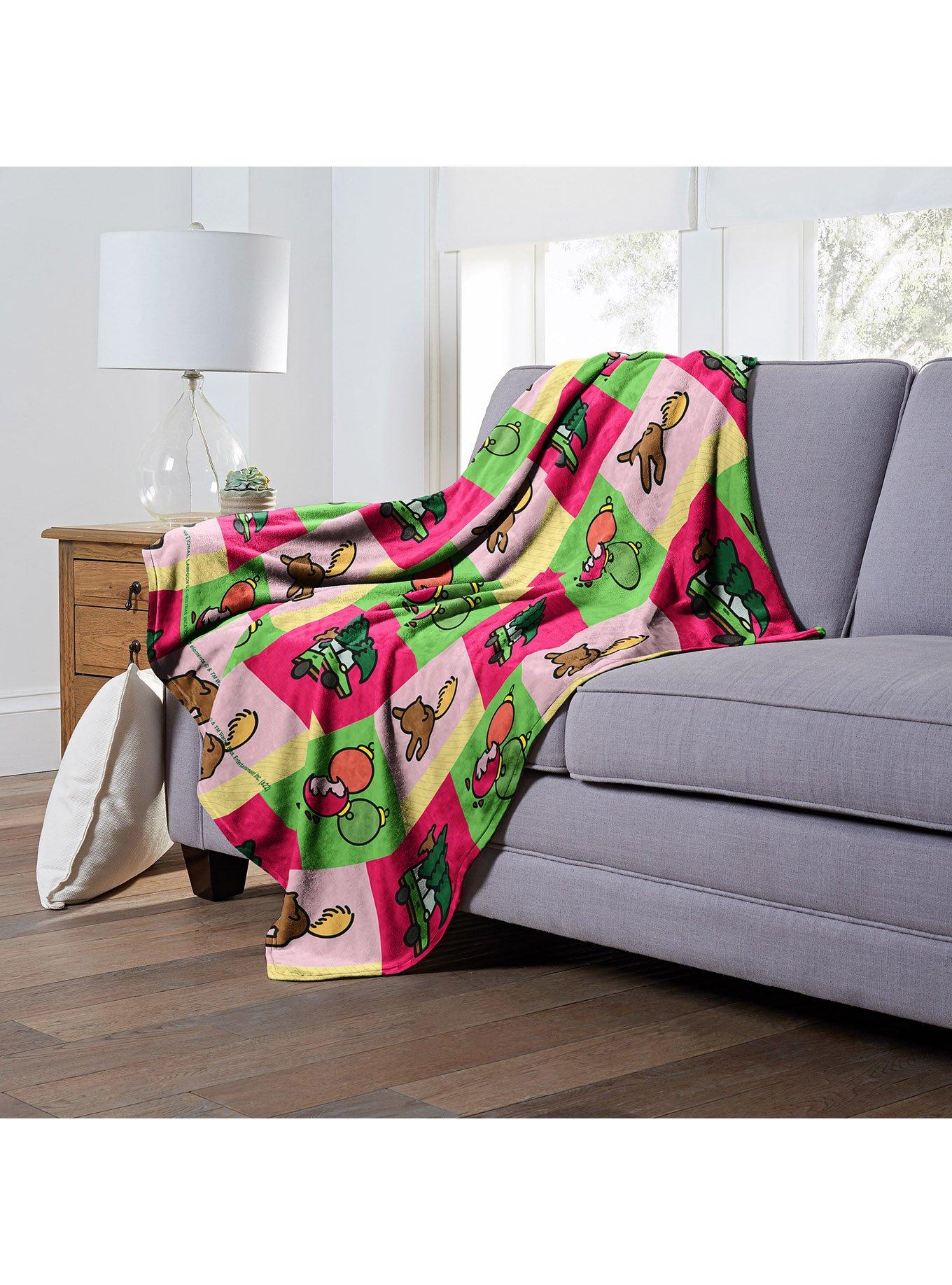 National Lampoon's Christmas Vacation Christmas Squares Silk Touch Throw Blanket, , alternate