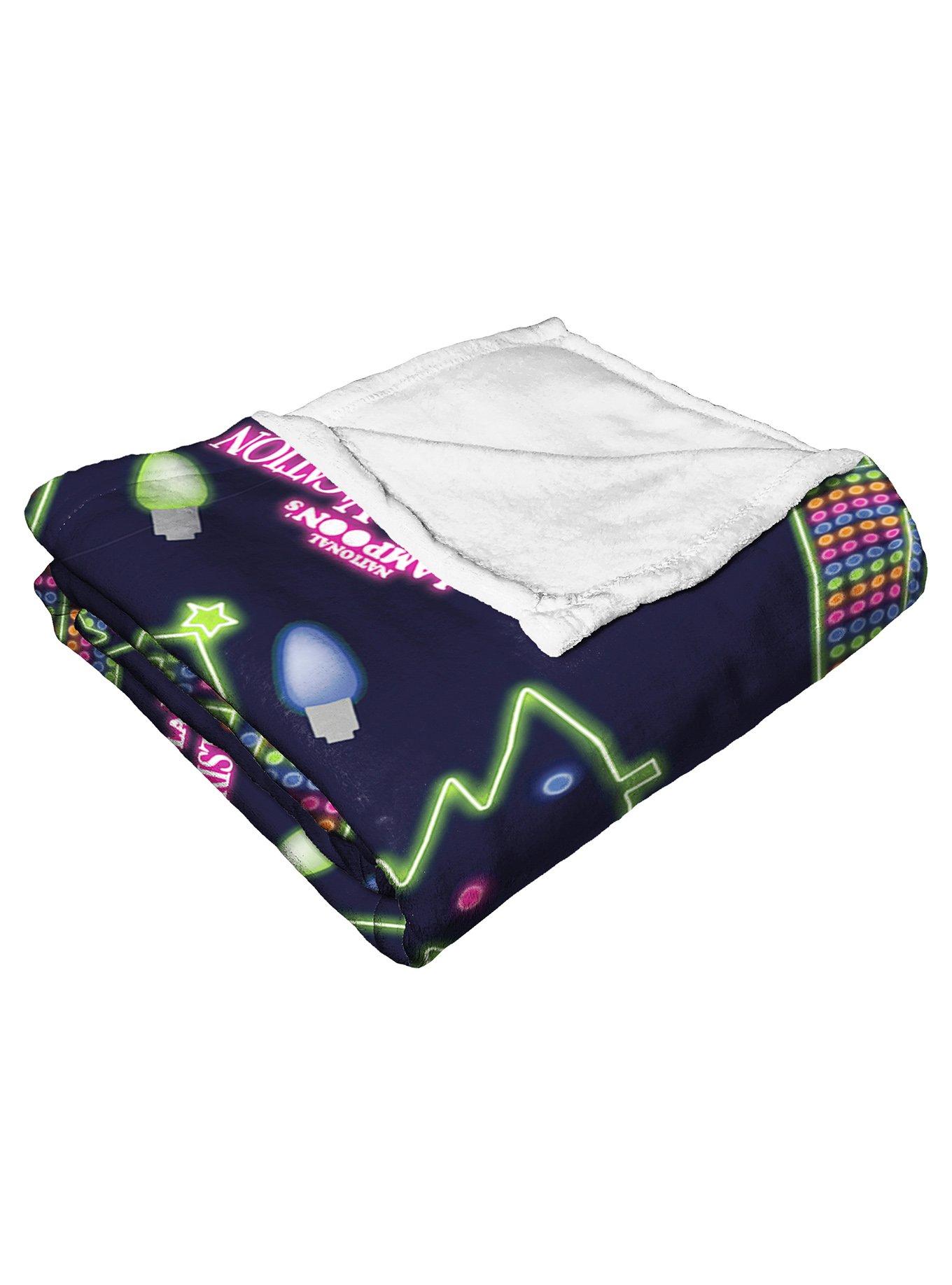 National Lampoon's Christmas Vacation Neon Christmas Lights Silk Touch Throw Blanket, , alternate