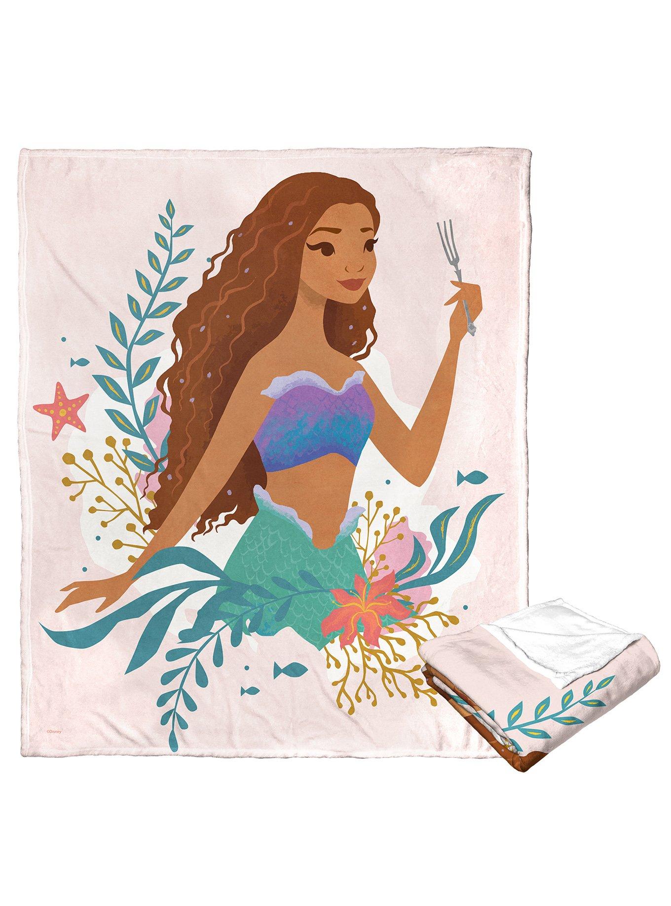 Disney The Little Mermaid Dinglehopper Disc Silk Touch Throw, , alternate