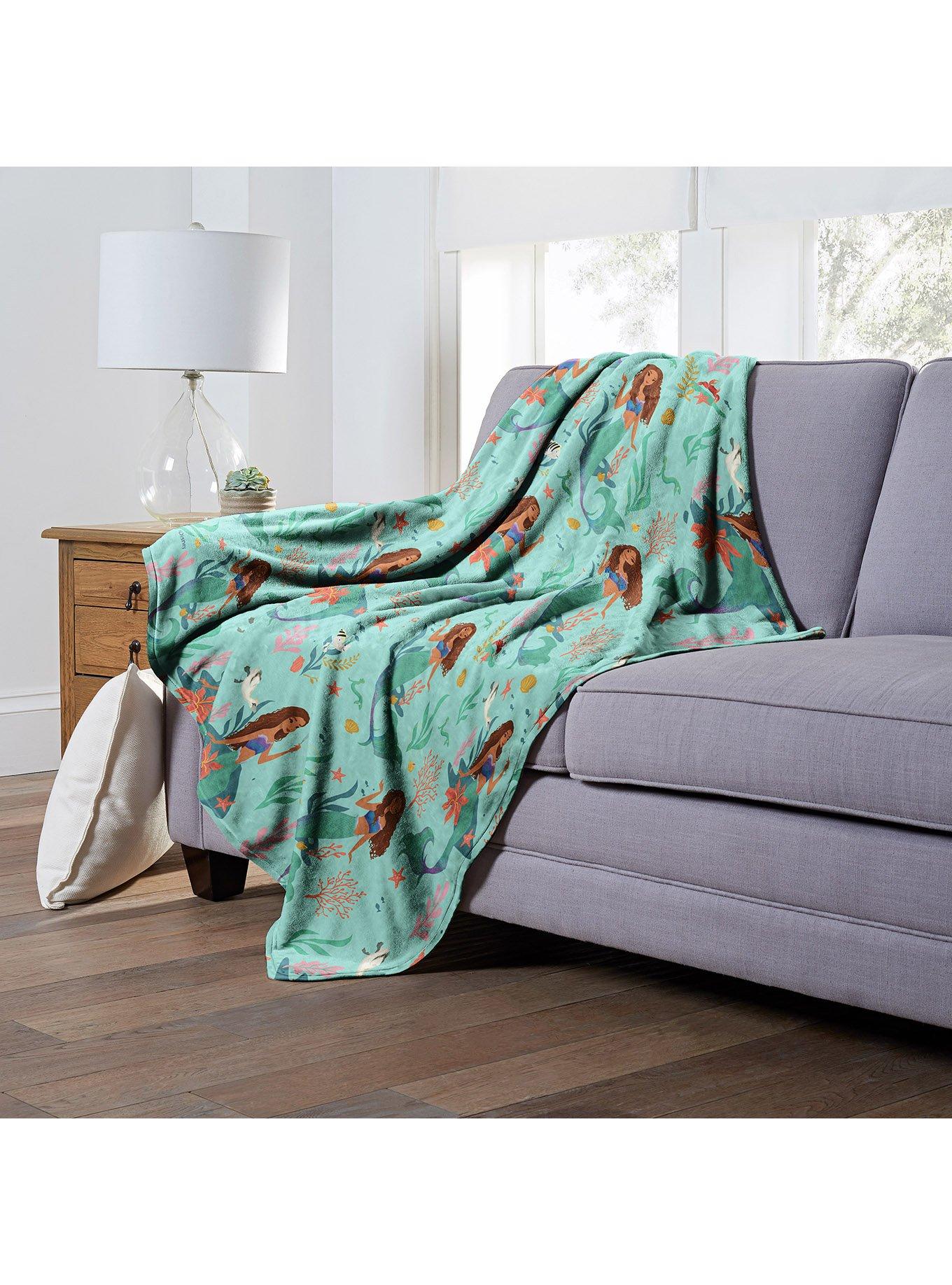Disney The Little Mermaid Seafoam Sweetheart Silk Touch Throw, , alternate