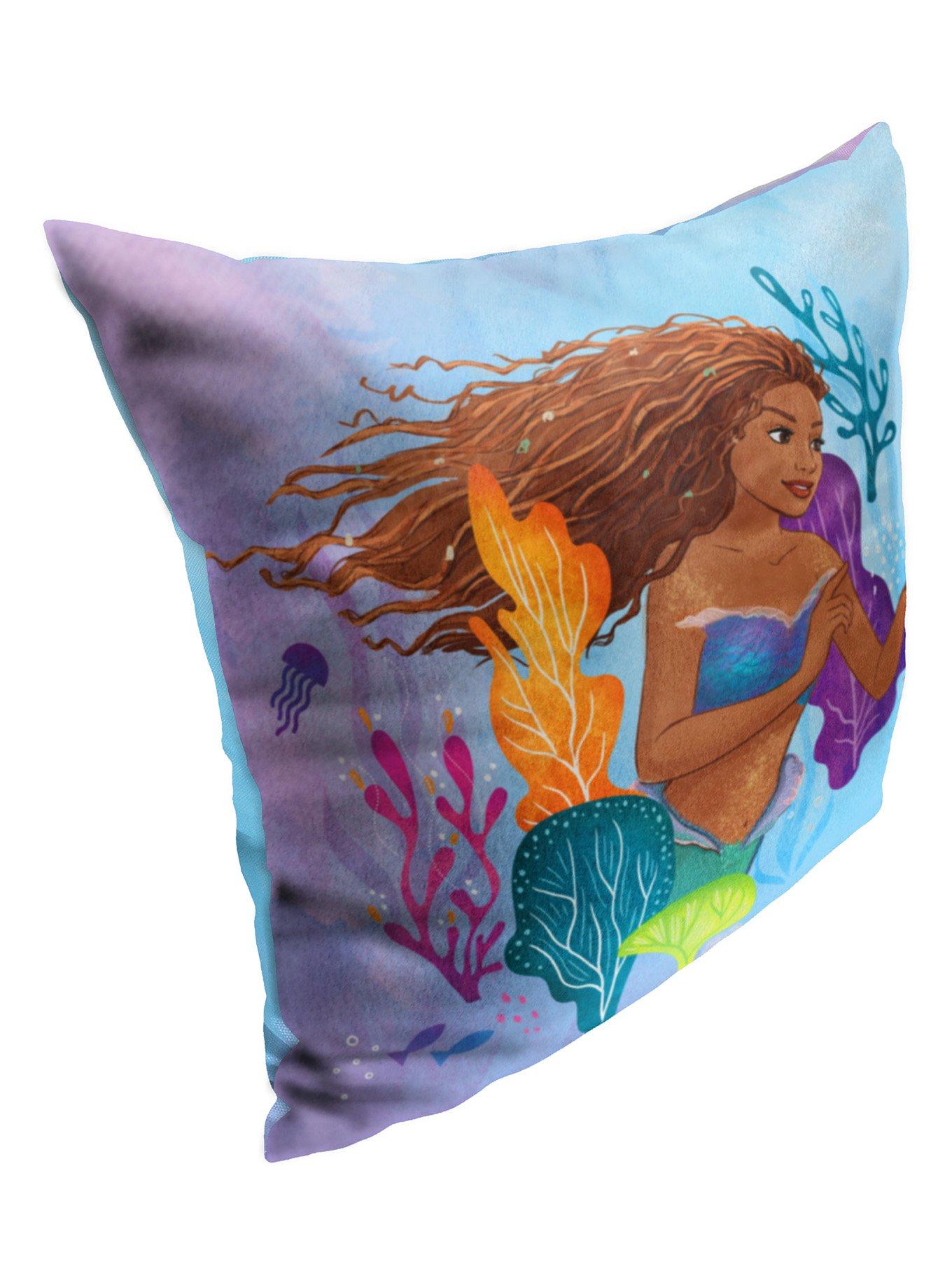Disney The Little Mermaid Fish Friends Printed Throw Pillow, , alternate