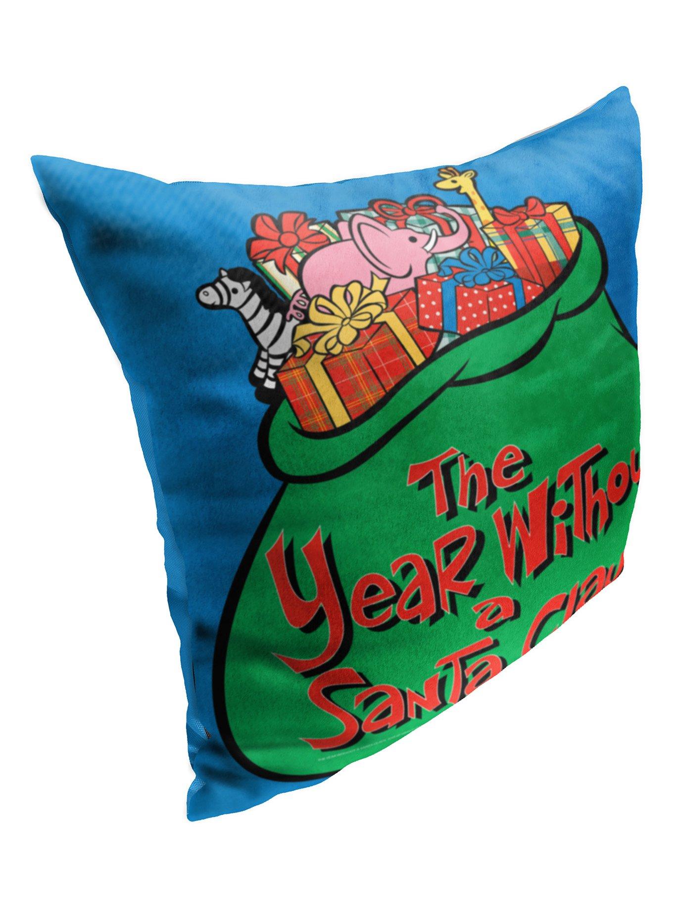 Year Without A Santa Claus Bag Of Toys Printed Throw Pillow, , hi-res