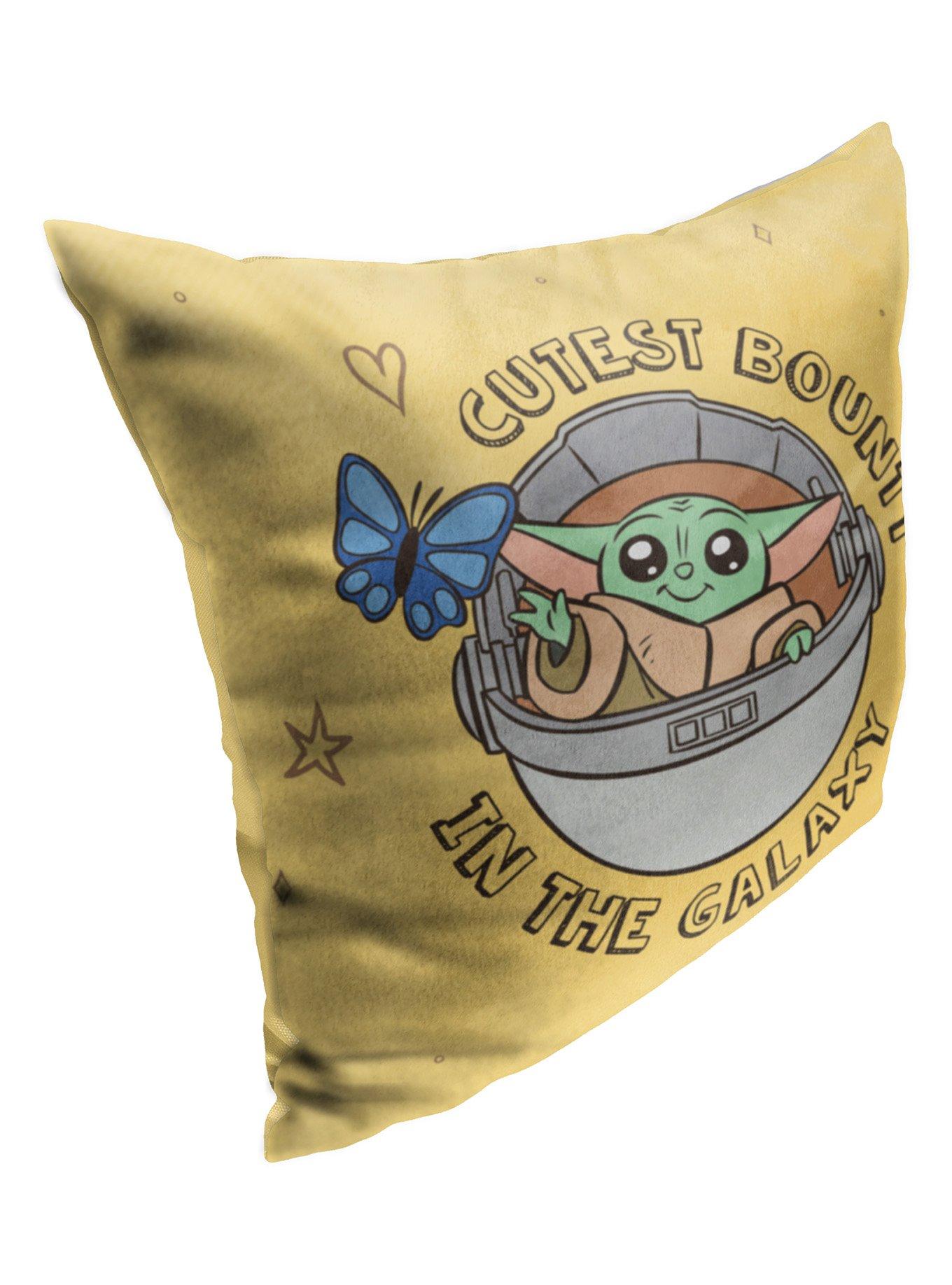 Star Wars The Mandalorian Cutest Bounty Printed Pillow, , alternate