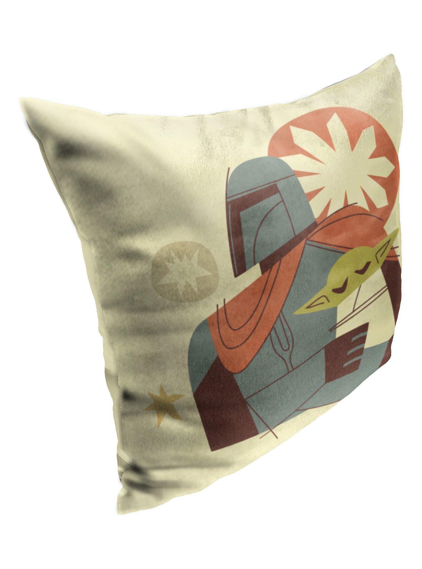 Star Wars The Mandalorian Holding Grogu Printed Pillow, , alternate