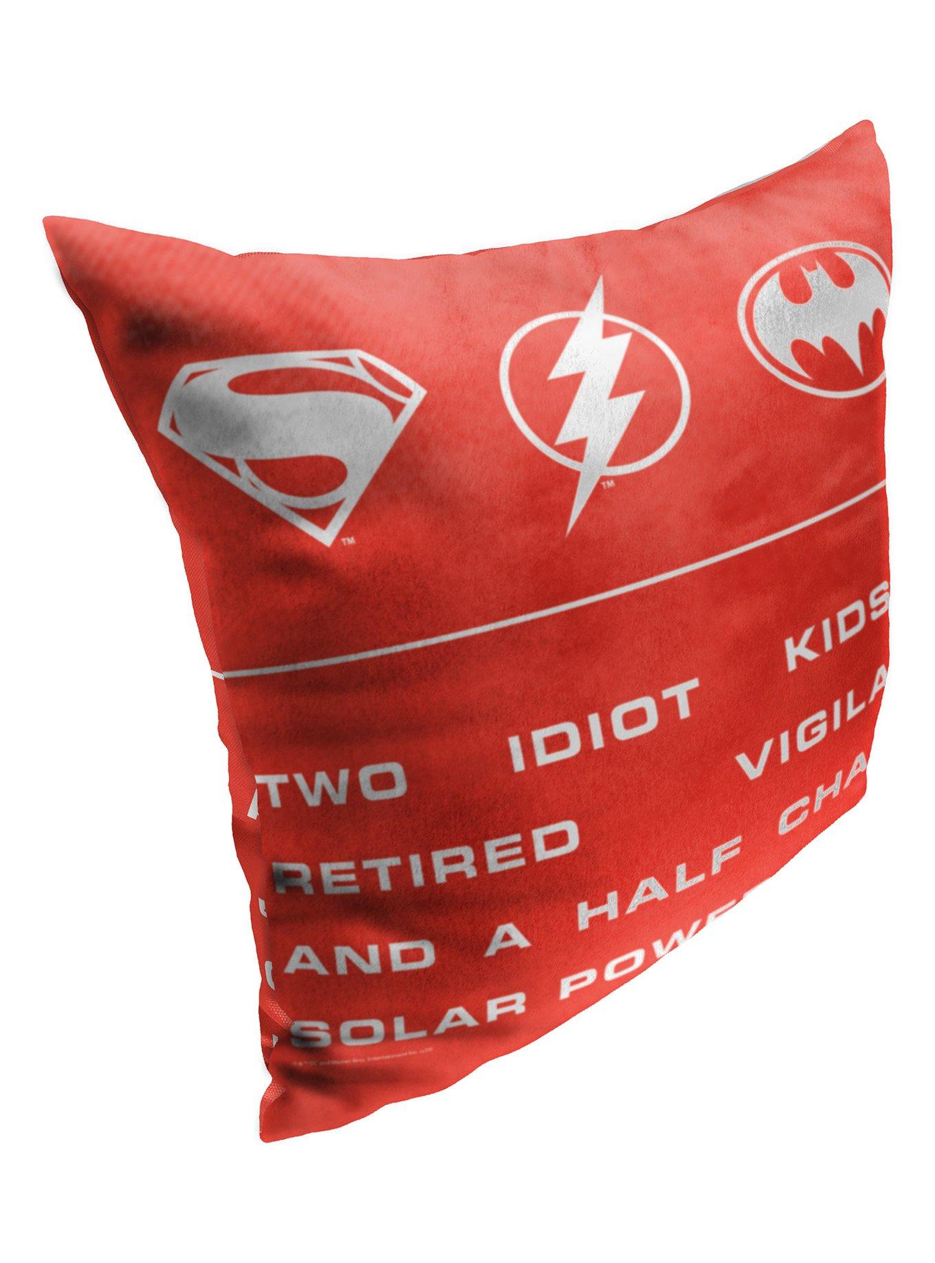 DC The Flash Role Call Printed Pillow, , hi-res