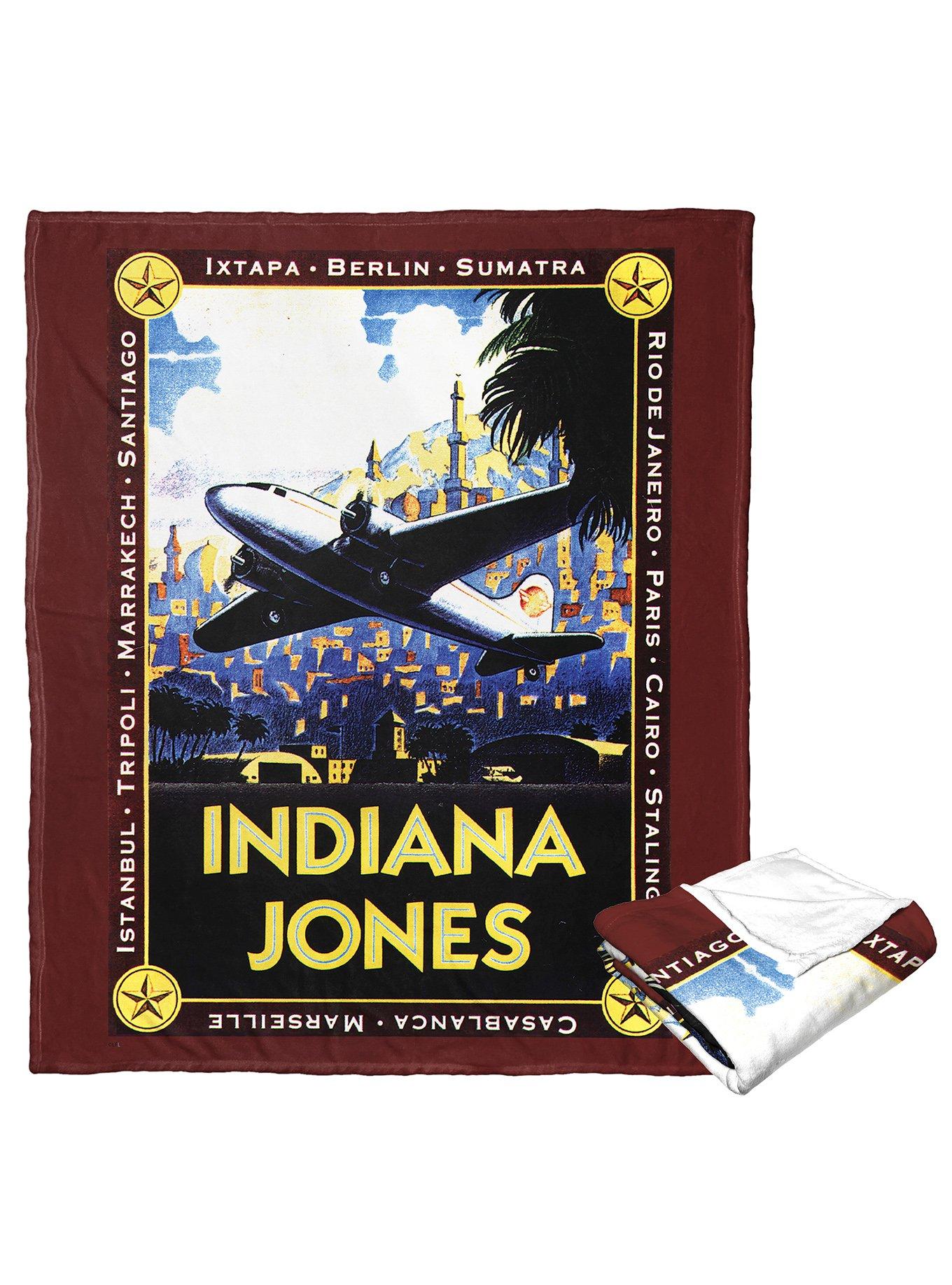 Disney Indiana Jones Globe Trotter Silk Touch Throw, , alternate