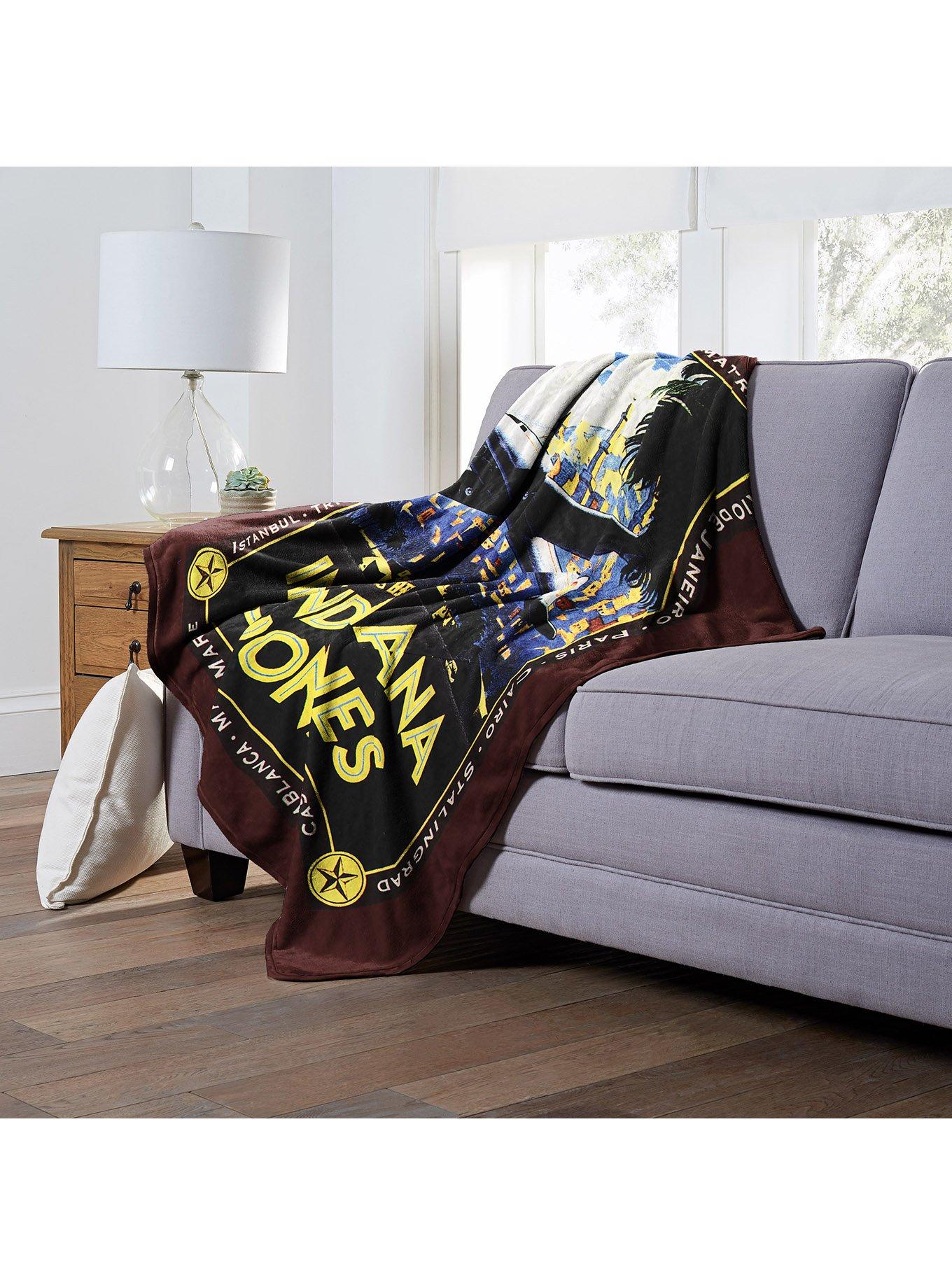 Disney Indiana Jones Globe Trotter Silk Touch Throw, , alternate