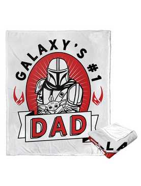 Star Wars The Mandalorian Galaxy Dad Silk Touch Throw Blanket, , hi-res