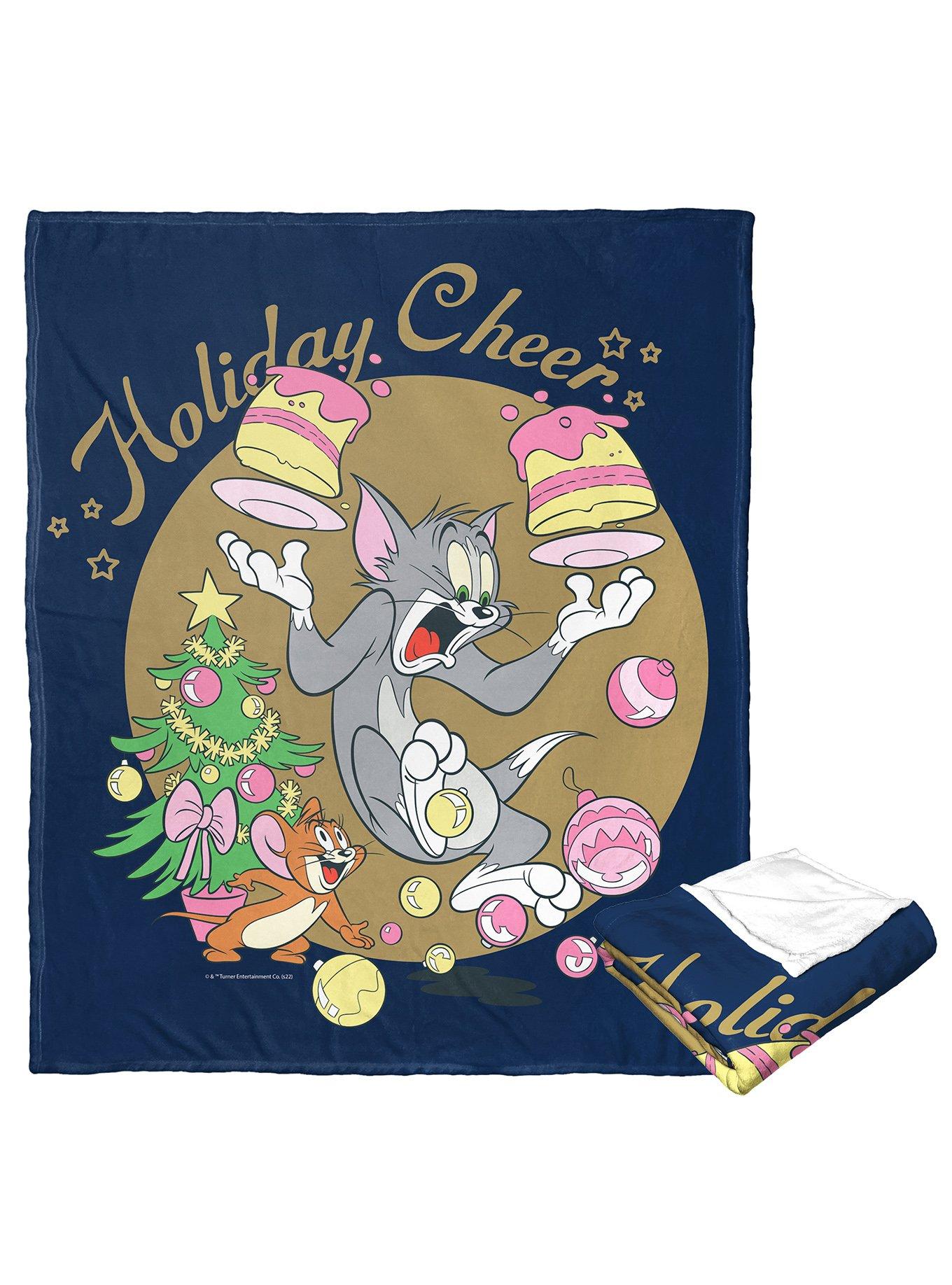 Tom And Jerry Holiday Cheer And Mischief Silk Touch Throw, , alternate