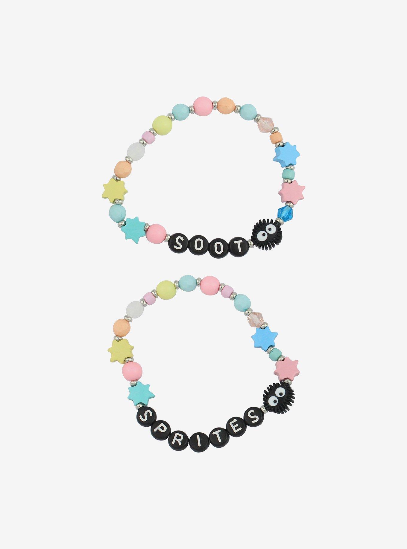 Studio Ghibli® Spirited Away Soot Sprite Pastel Bead Best Friend Bracelet Set, , alternate