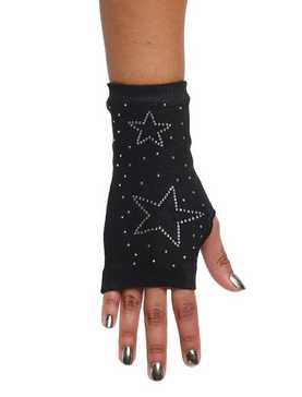 Rhinestone Star Fingerless Gloves, , hi-res