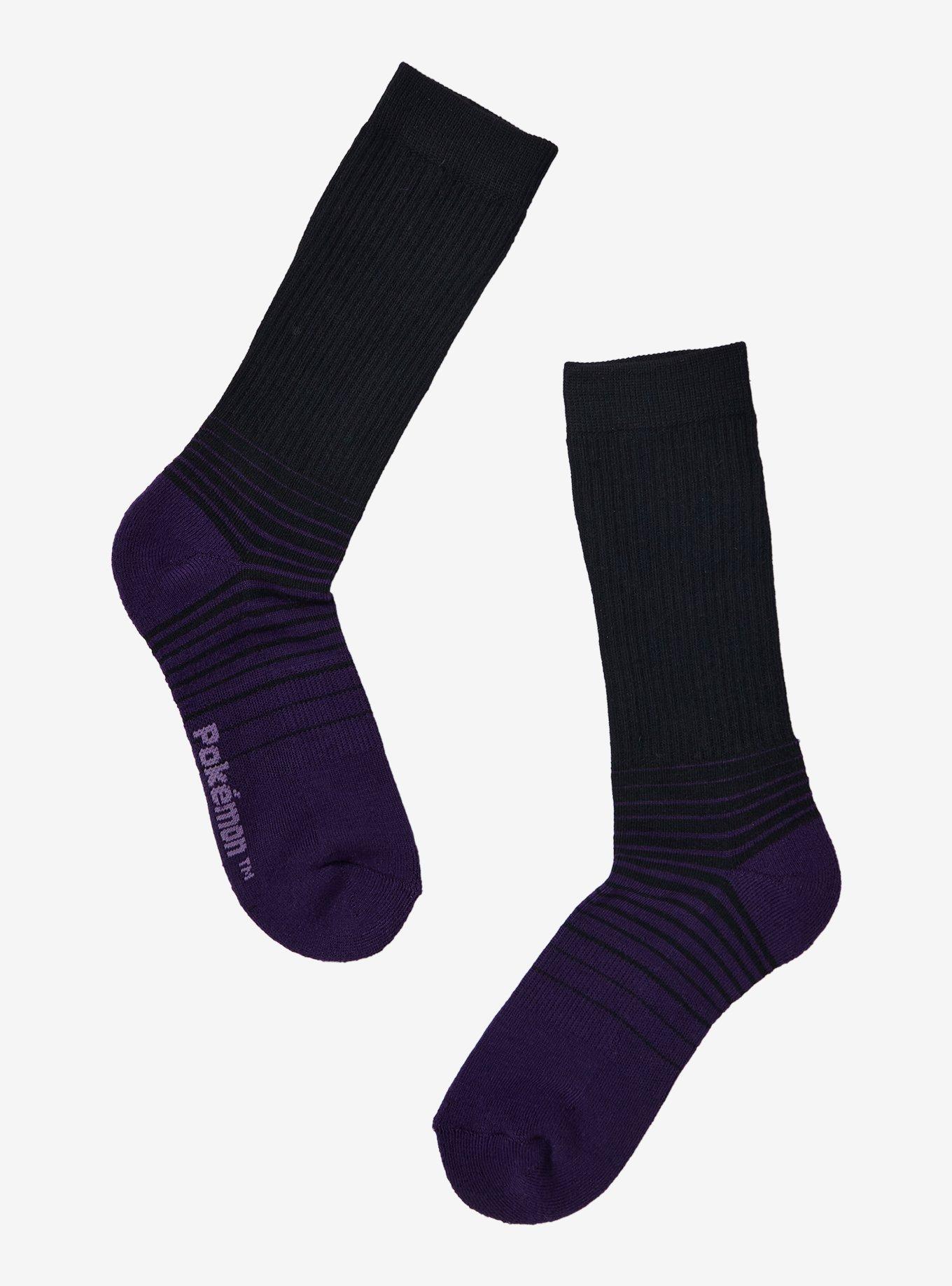 Pokemon Gastly Stripe Crew Socks, , alternate