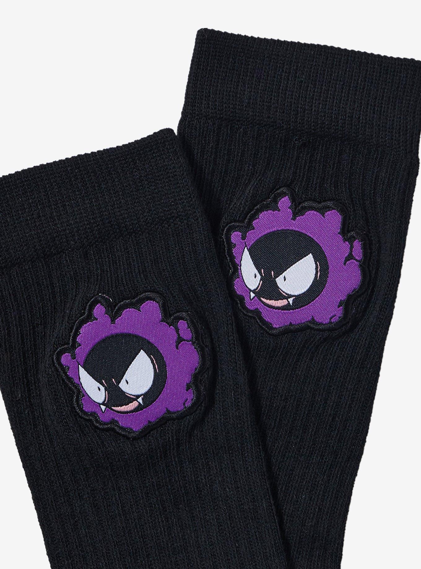 Pokemon Gastly Stripe Crew Socks, , alternate