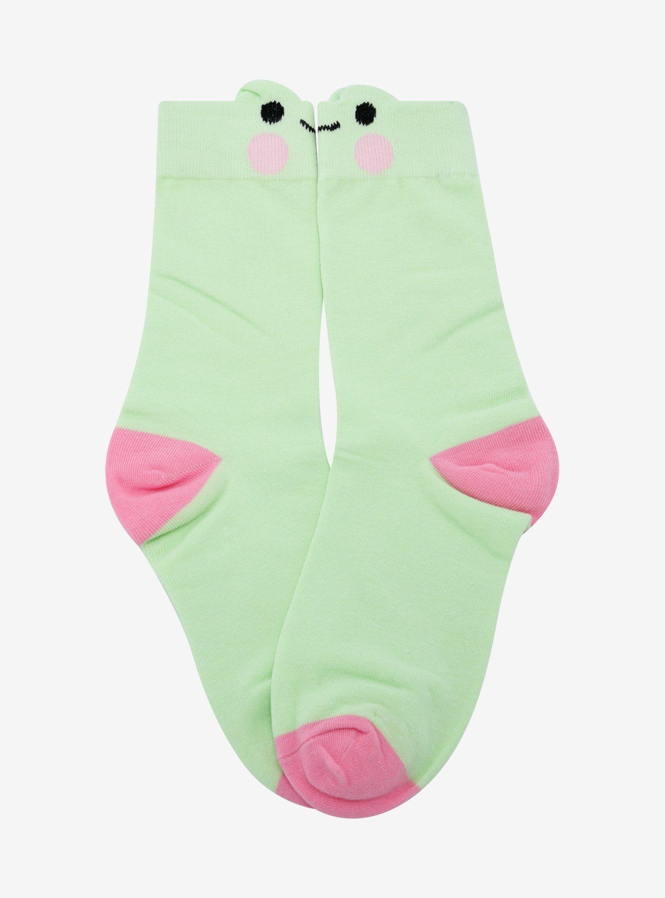 Frog Chibi Figural Crew Socks, , hi-res