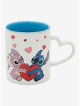 Disney Lilo & Stitch Angel & Stitch Hearts Mug, , alternate