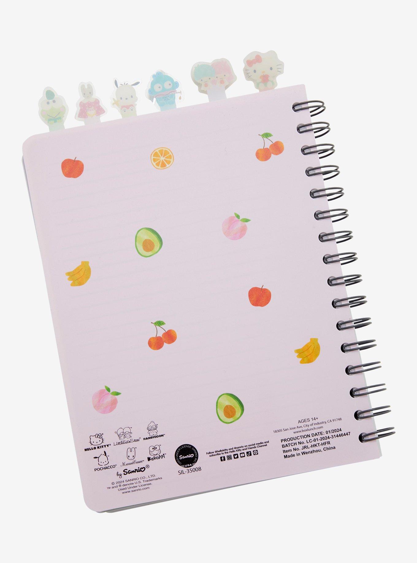 Sanrio Hello Kitty and Friends Fruits Allover Print Figural Tab Journal - BoxLunch Exclusive