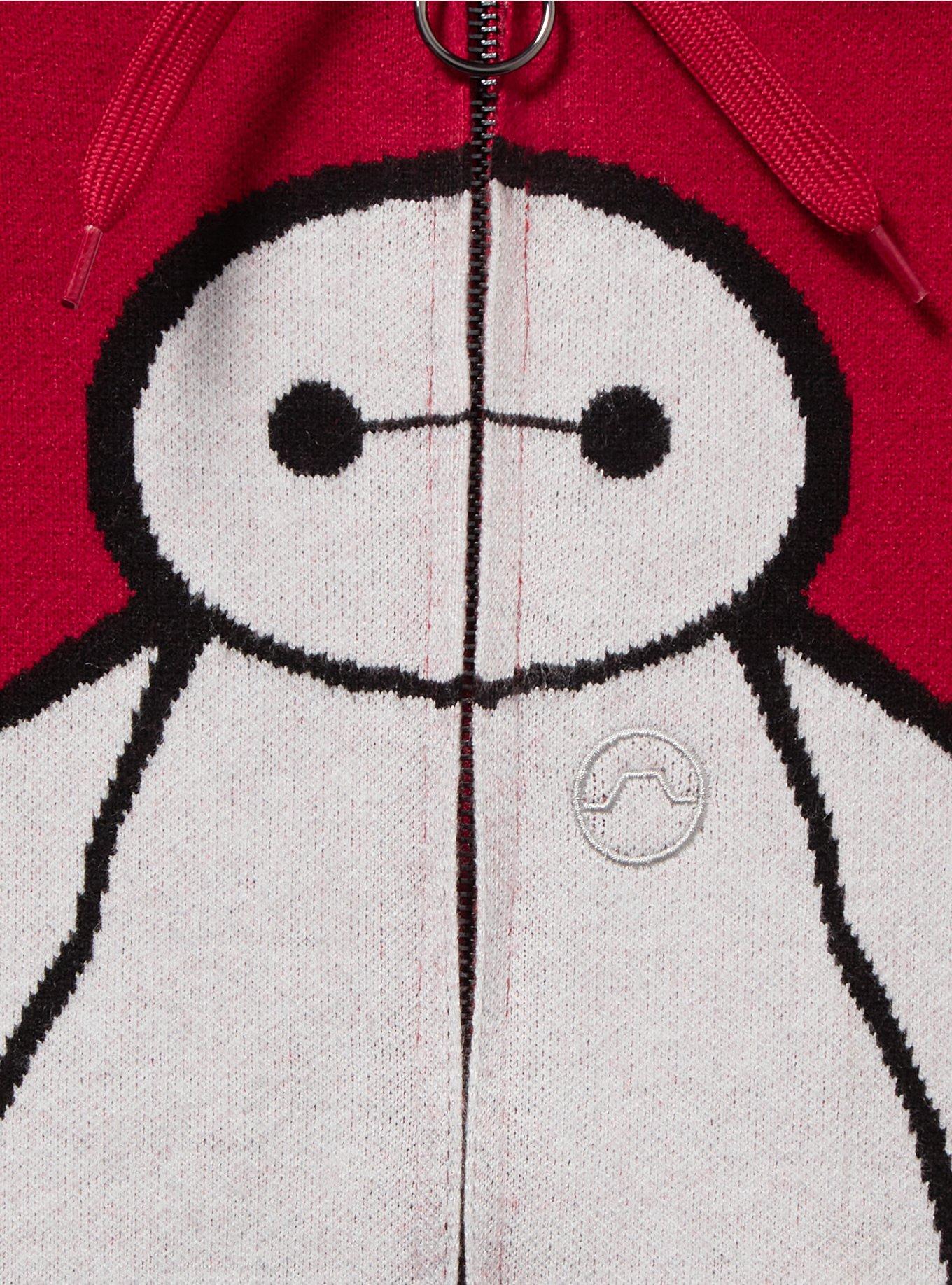 Disney Big Hero 6 Baymax Knit Zippered Hoodie, RED  WHITE, alternate