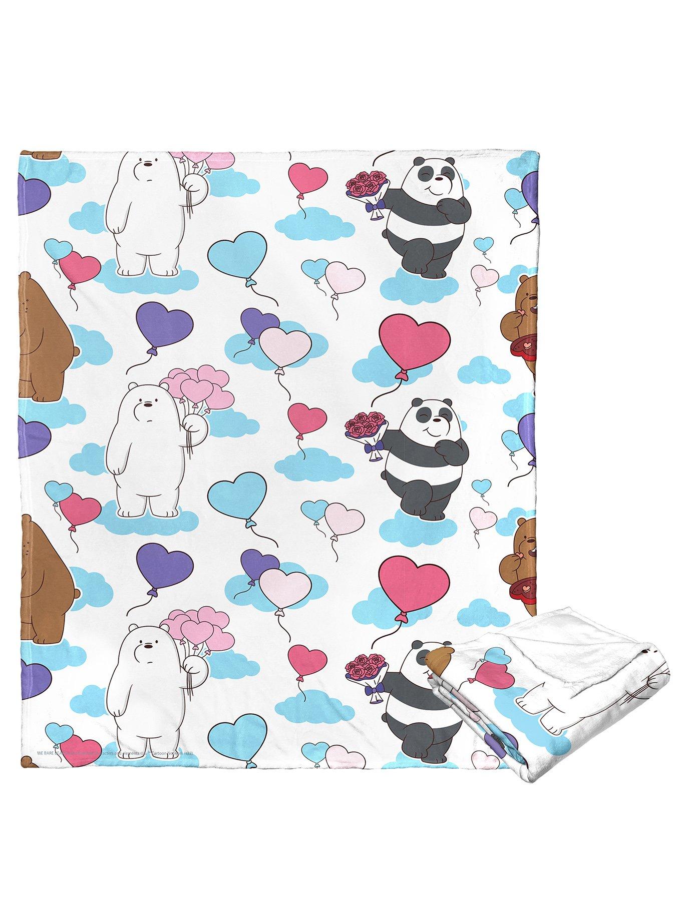 We Bare Bears Bears And Balloons Silk Touch Throw, , hi-res