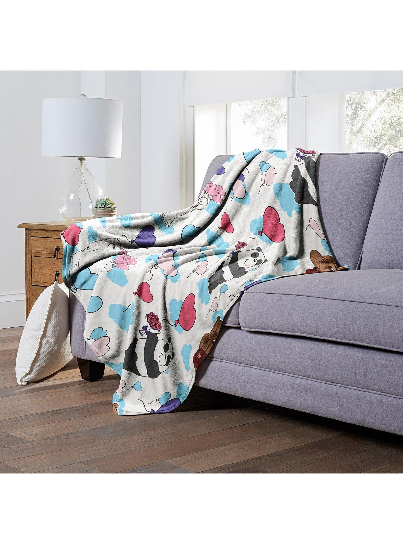 We Bare Bears Bears And Balloons Silk Touch Throw, , alternate