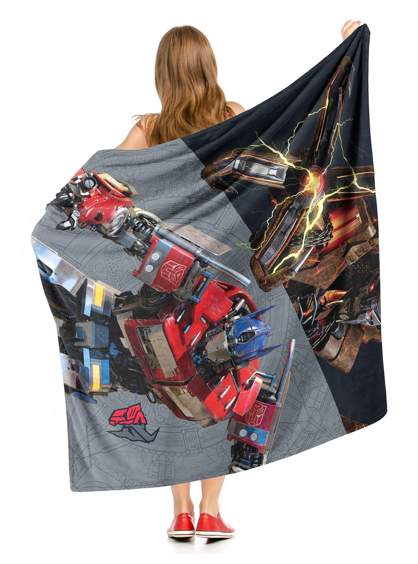 Transformers: Rise Of The Beasts Scourge Versus Optimus Prime Silk Touch Throw, , alternate