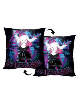 Marvel Spider-Man Across The Spiderverse Glitchy Gwen Printed Throw Pillow, , hi-res