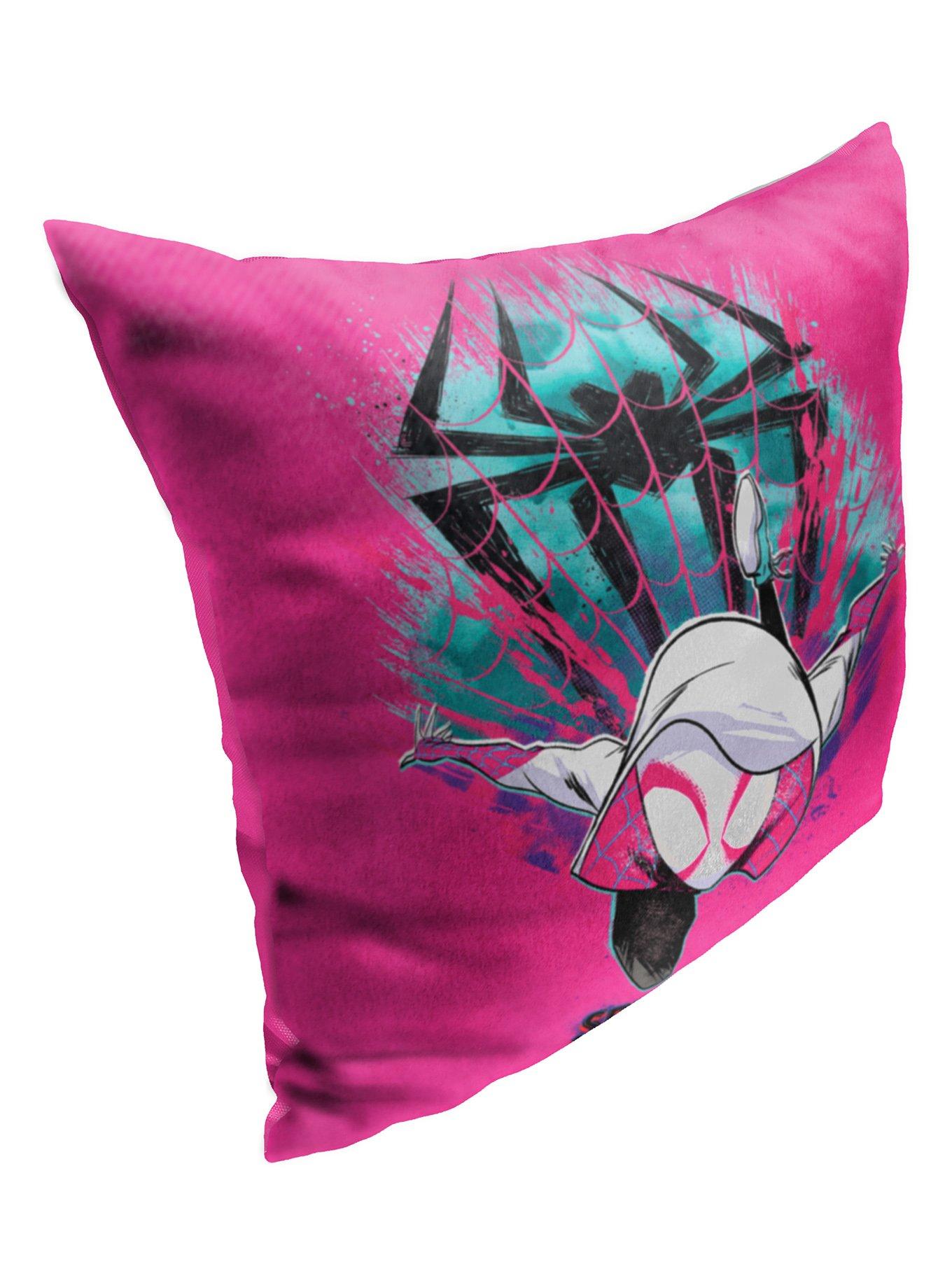 Marvel Spider-Man Across The Spiderverse Colorful Explosion Printed Throw Pillow, , alternate