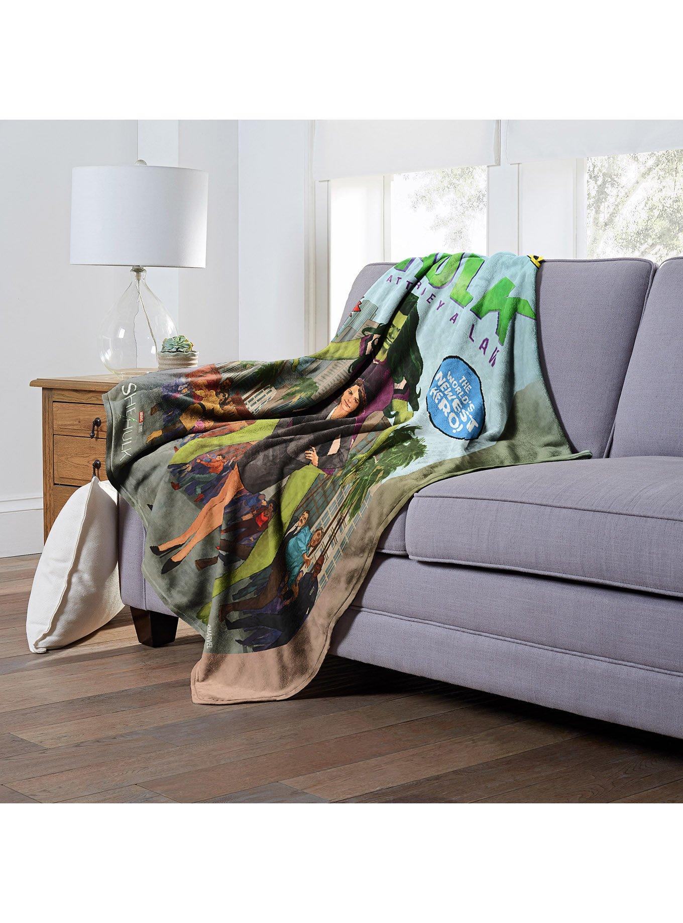 Marvel She Hulk Comic Cover Silk Touch Throw, , alternate