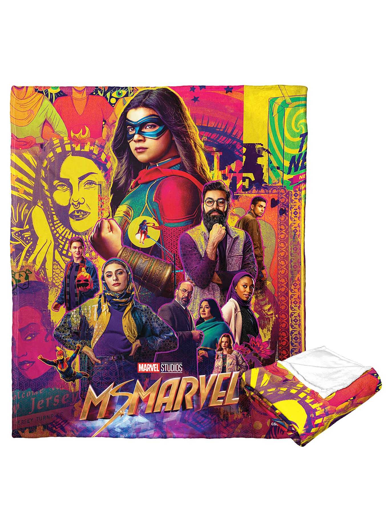 Marvel Ms Marvel Poster Silk Touch Throw Blanket, , hi-res