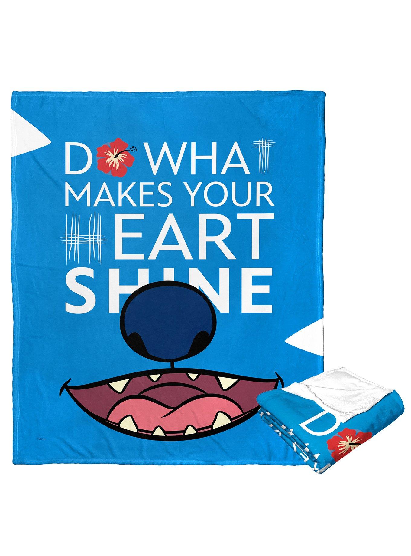 Disney100 Lilo And Stitch What Makes Your Heart Shine Silk Touch Throw, , alternate